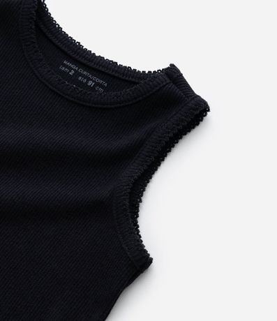 Musculosa Infantil en Ribana con Picueta en las Mangas - Tallas de 1 a 6 años 4