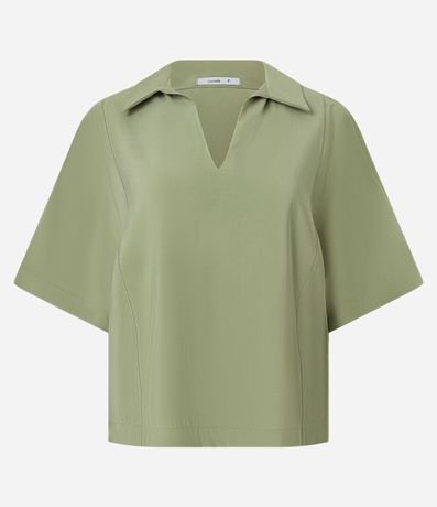 Blusa en Viscosa con Recorte y Manga Ampla 5