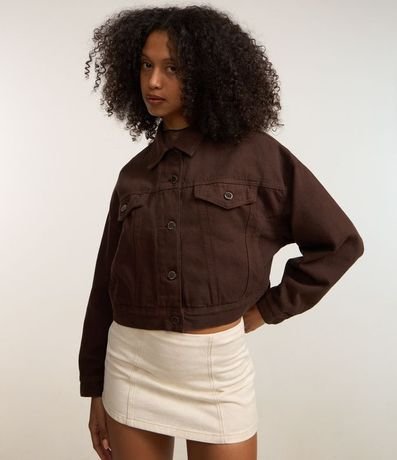 Campera Regular en Sarga con Bolsillos y Pliegues en la Parte Baja 2