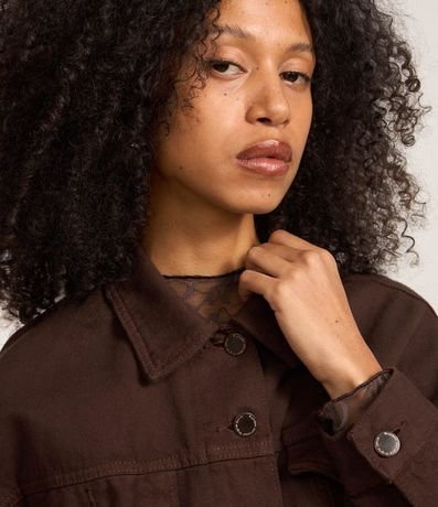 Campera Regular en Sarga con Bolsillos y Pliegues en la Parte Baja 3