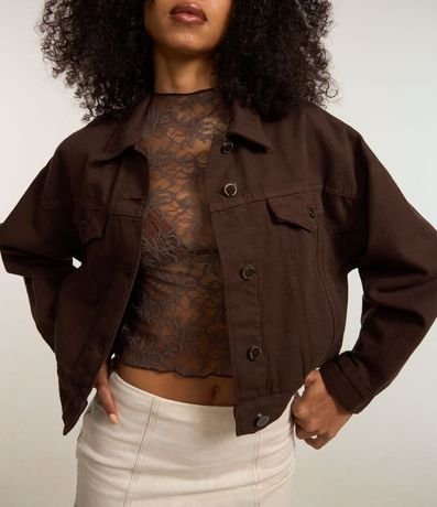 Campera Regular en Sarga con Bolsillos y Pliegues en la Parte Baja 4