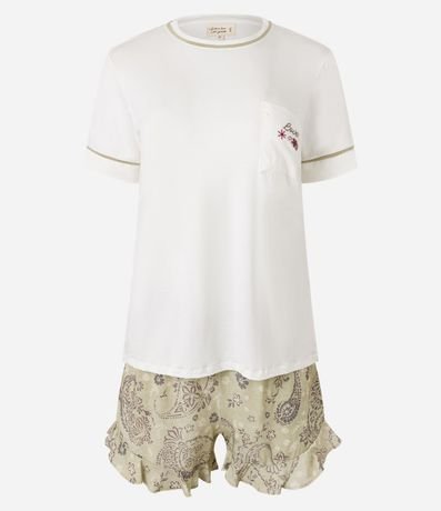 Pijama Short Doll con Bolsillo Bordado 4