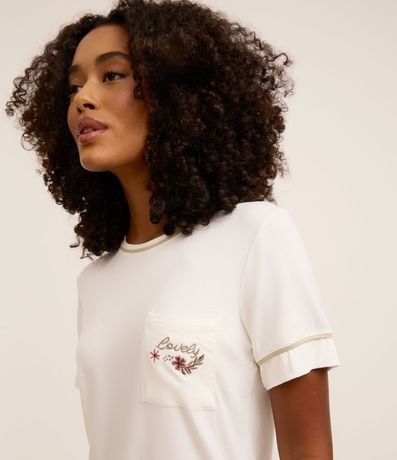 Pijama Short Doll con Bolsillo Bordado 2