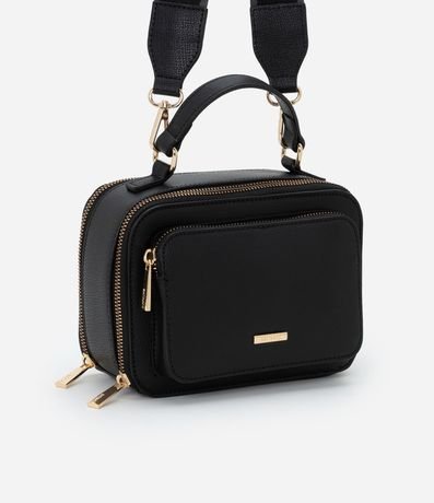 Bolsa para Cámara Transversal Pequeña con Bolsillo Delantero y Asa de Gorgorão