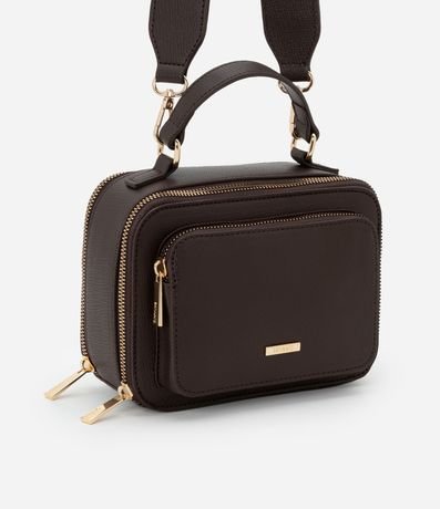 Bolsa para Cámara Transversal Pequeña con Bolsillo Delantero y Asa de Gorgorão