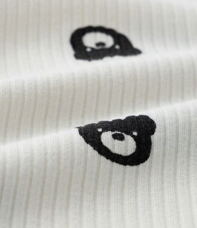 Pantalón Legging Acanalada con Estampa Osito - Talle 1 a 6 años 3