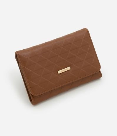 Billetera Mediana en PU con Textura de Triangulos