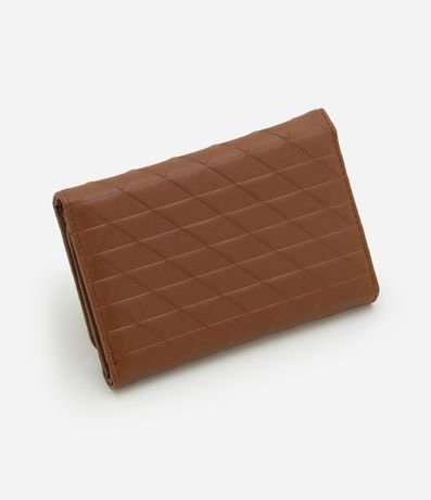 Billetera Mediana en PU con Textura de Triangulos 2