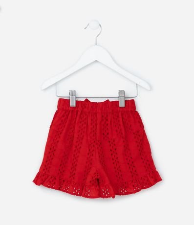 Short Infantil en Laise con Volado - Talle 1 a 6 años 2