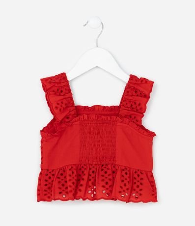 Blusa Infantil en Laise con Volados - Talle 1 a 6 años 2