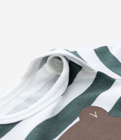 Body Infantil con Estampa Oso y Rayas - Talle 0 a 18 meses. 4