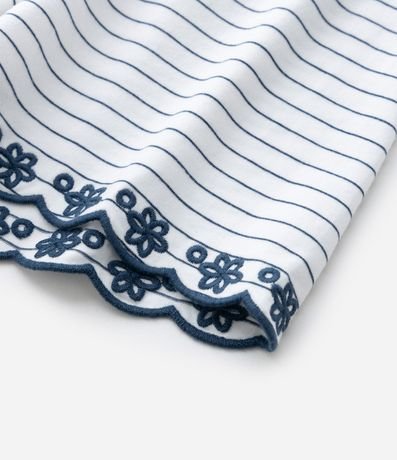 Short Clochard Infantil Listrado con Bordado - Talle 1 a 6 años 4