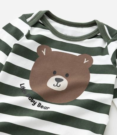 Body Infantil con Estampa Osito y Rayas - Talle 0 a 18 meses 7