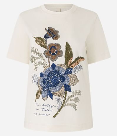 Blusa Slim en Algodón con Estampa Beleza em Todas As Coisas 5