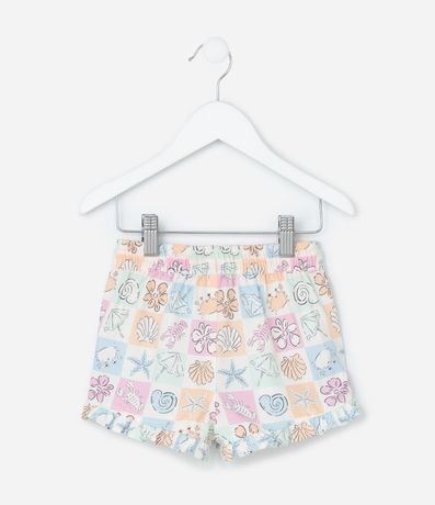Short Infantil en Microfibra con Estampa Fondo de Mar - Talle 1 a 6 años 2