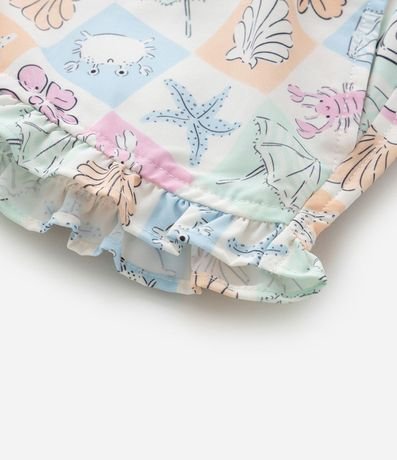 Short Infantil en Microfibra con Estampa Fondo de Mar - Talle 1 a 6 años 4