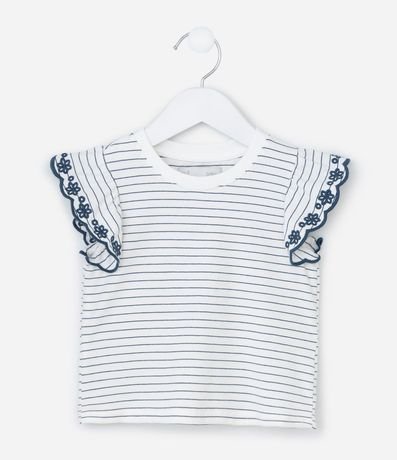 Remera Infantil con Bordados y Frufrus - Talle 1 a 6 años