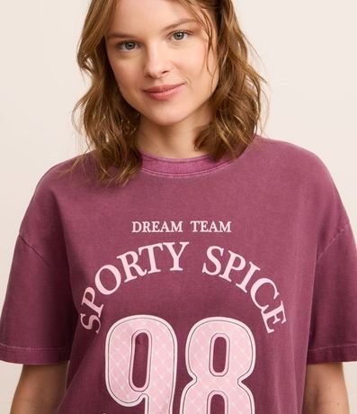 Camisón T-Shirt en Algodón Desteñido con Estampa Sporty Spice 98 2