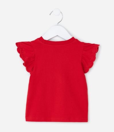 Remera Infantil con Volado en las Mangas - Talle 1 a 6 años 2