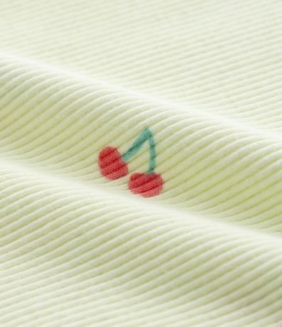 Blusa Infantil en Rib con Estampa de Cereza - Talle 1 a 6 años 3