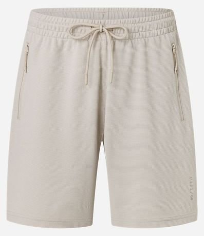 Bermuda Deportiva Texturizada con Cintura Elástica y Cierre en el Bolsillo 7