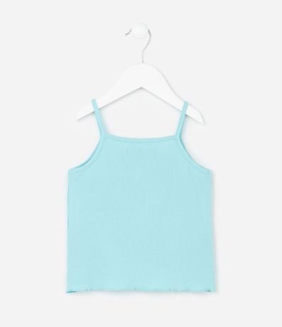 Musculosa Infantil en Rib con Volado - Talle 1 a 6 años 2