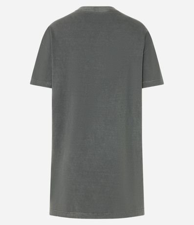 Camisón T-shirt en Algodón desteñido con Estampa perro Yoga 5