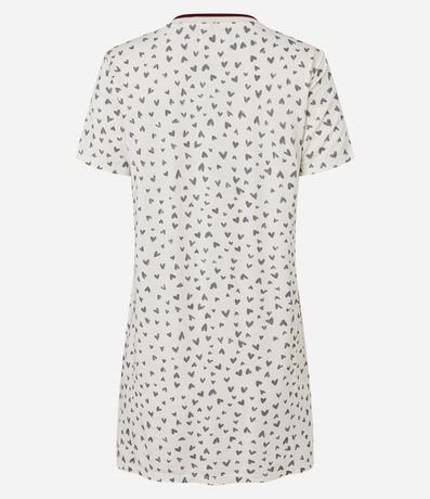 Camisón Corta en Viscosa con Estampa de Corazones 5