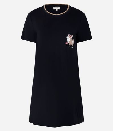 Camisón Corta en Viscosa con Estampa Corgi 3