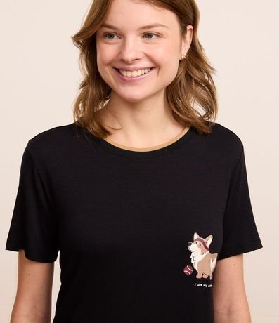 Camisón Corta en Viscosa con Estampa Corgi 2