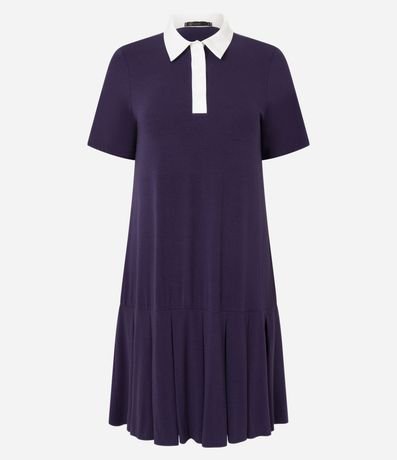 Vestido Corto Sportcore en Rib con Cuello Polo 6