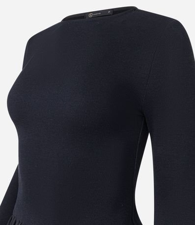 Vestido Godê corto en Viscosa con Superposición en la Pollera 6