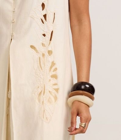 Blusa Túnica en Viscosa con Bordado Floral Cutout 6