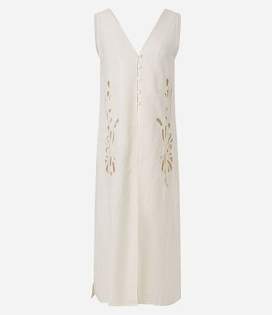 Blusa Túnica en Viscosa con Bordado Floral Cutout 7