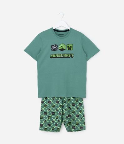 Pijama Infantil con Estampa Minecraft - Talle 5 a 4 años