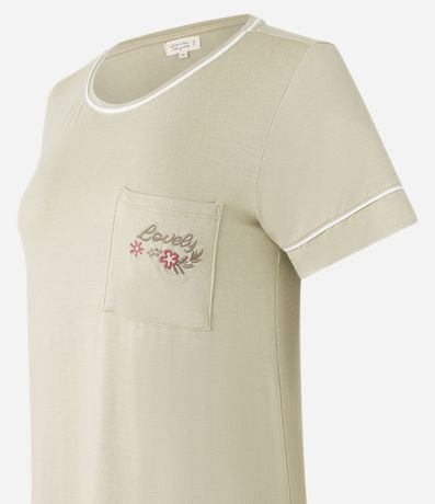 Camisón en Viscosa con Pequeño Bolsillo Bordado Lovely 4