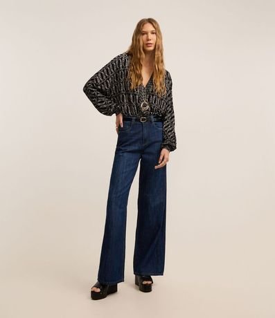 Body en Microfibra con Escote Profundo y Estampa Paisley 2