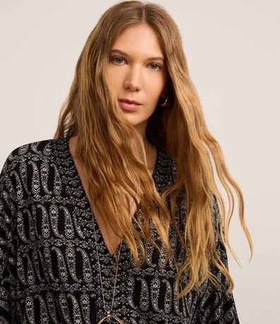 Body en Microfibra con Escote Profundo y Estampa Paisley 4