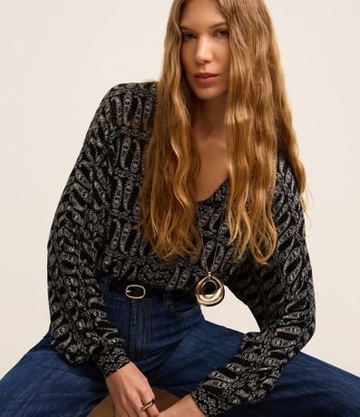 Body en Microfibra con Escote Profundo y Estampa Paisley 5