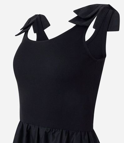 Vestido Midi en Rib con Lazo en el Hombro 6