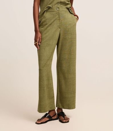 Pantalón en Orly con Fondo Melange y Cintura Elástica 3