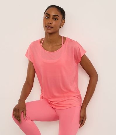 Remera en Microfibra con Escote Redondo