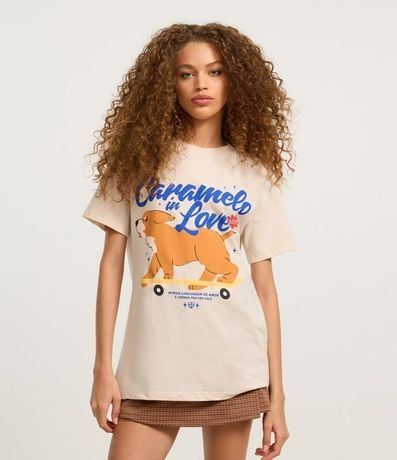 Remera T-shirt en Algodón con Estampa Caramelo Skatista