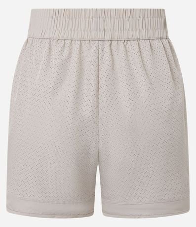 Bermuda Runner Deportiva en Microfibra Ligera con Textura de Agueros 3