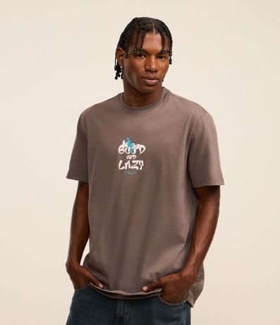 Remera Comfort en Algodón con Estampa Smurfs