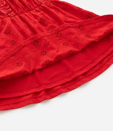 Vestido Infantil Bordado con Bretel Fino de Volado - Talle 1 a 6 años 5