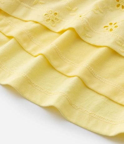 Vestido Infantil Bordado con Bretel Fino de Volado - Talle 1 a 6 años 5