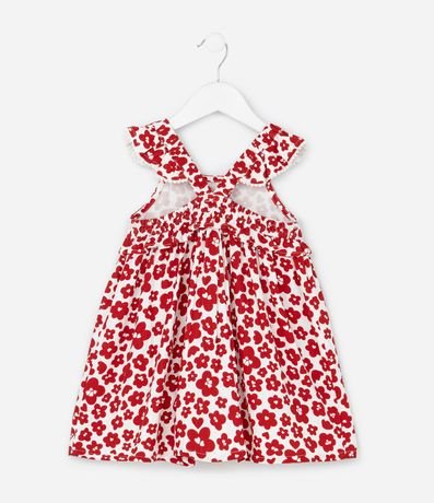 Vestido Infantil en Viscosa con Estampa Floral - Talle 1 a 6 años 2
