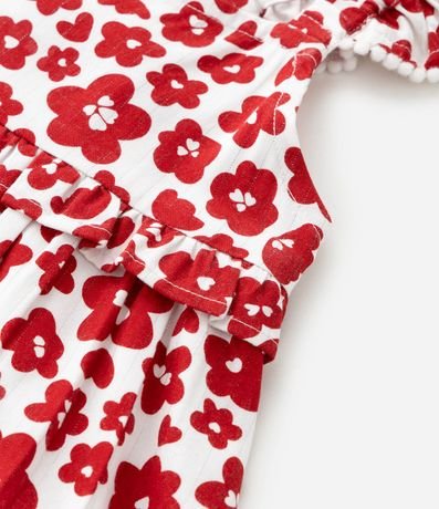 Vestido Infantil en Viscosa con Estampa Floral - Talle 1 a 6 años 5