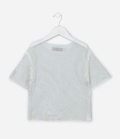 Blusa Cropped Infantil con Pantalla Brillante - Talle 5 a 14 años 3